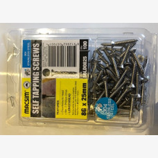 Screws 8mm x 25mm Phillips Head 304 Stainless Steel Pack