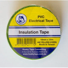 Tape Green & Yellow 18mm X 20mtr