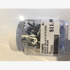 SCREW 10G X 16MM WAFER HEAD WHITE - JAR 100