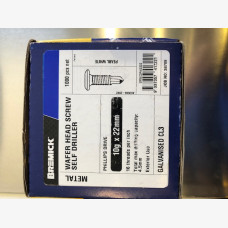 SCREW 10-16 X 22 WAFER WHITE BOX 1000