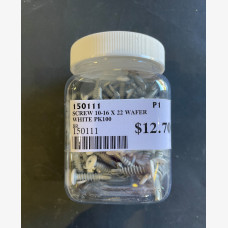 SCREWS 10G X 22 WAFER HEAD WHITE JAR 100