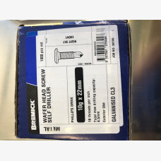 SCREW 10G-16 X 22 WAFER HEAD BLACK BOX 1000