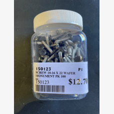 Screw 10G X 16x22MM  WAFER HEAD MONUMENT PK100