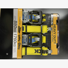 TIE DOWN RATCHET 38MM X 4M 2PK