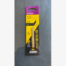 Alpha Drill Bit Colbalt 2.5mm Hard Metal 