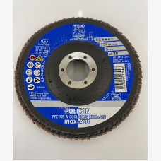 POLIFAN FLAP DISC 125M X 5 X 80SG INOX+ALUMINIUM 