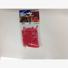 Wall Plug Red 6mm x 35mm pk100 bag