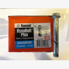 Dynabolt 10mm x 75mm Galvanised - Box of 50