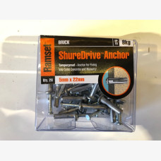 Ramset Shuredrive Anchor 5mm X 22mm - 20pk