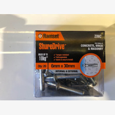 RAMSET ShureDrive Anchor 6mm X 30mm 20Pk