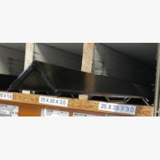 ANGLE 25mm X 25mm X 3mm  X 6.5Mtr BLACK
