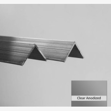 Angle 100mm x 50mm x 3mm x 6.5Mtrs Clear Anodised 15um