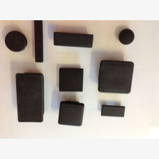 40mm Square Plastic End Cap - Black