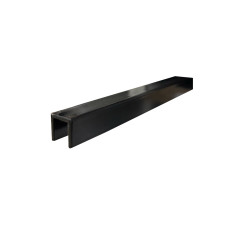 Channel 12mm x 12mm x 1.6mm x 6.5mtr Black