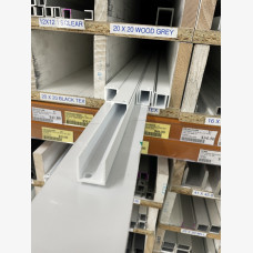 CHANNEL 20mm x 20mm x 1.6mm x 6.5mtr WHITE TX