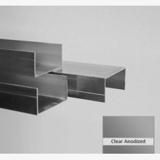 Channel 10mm x 10mm x 1.6mm x 6.5mtr Clear Anodised