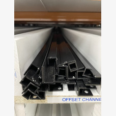 Offset Channel 16base X 25 X 12 X 1.6mm Black 6.5mtrs